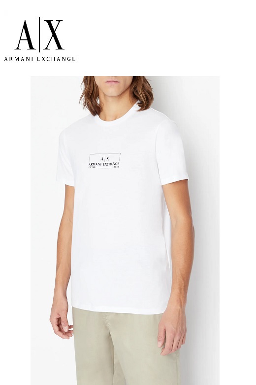 Armani Exchange férfi póló - fehér Armani Exchange férfi póló - fehér