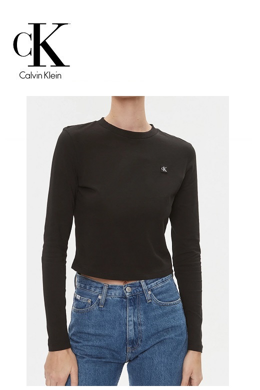 Calvin Klein női hosszú ujjú felső - fekete Calvin Klein női hosszú ujjú felső - fekete