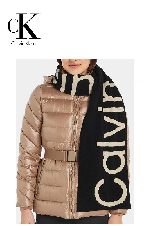 Calvin Klein női sál - fekete, big logo Calvin Klein női sál - fekete, big logo