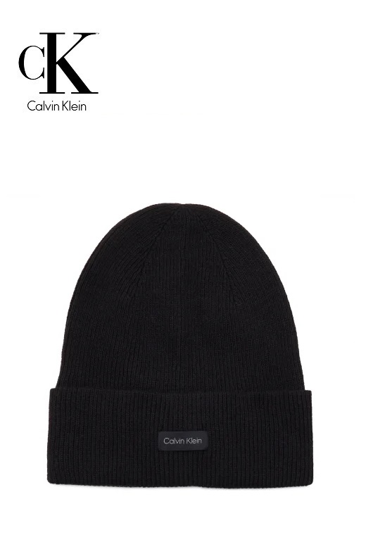 Calvin Klein női Sapka - fekete, Embro Beanie Calvin Klein női Sapka - fekete, Embro Beanie