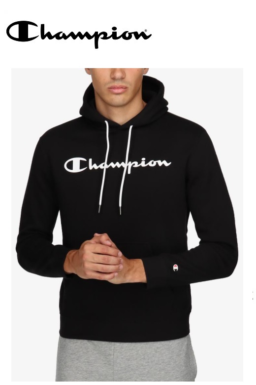 Champion Legacy férfi pulóver fekete kapucnis Champion Legacy férfi pulóver fekete kapucnis