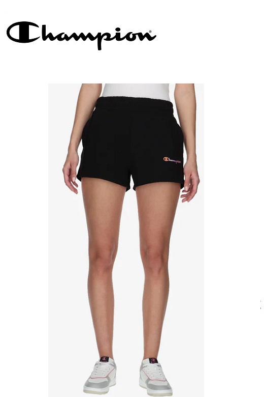 Champion női rövidnadrág - fekete Raw logo Champion női rövidnadrág - fekete Raw logo