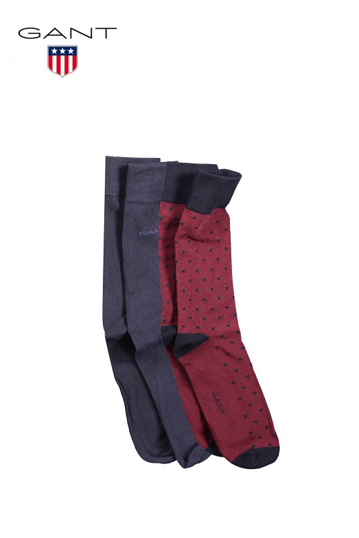 Gant férfi zokni - bordó 2db-os szett Gant férfi zokni - bordó 2db-os szett