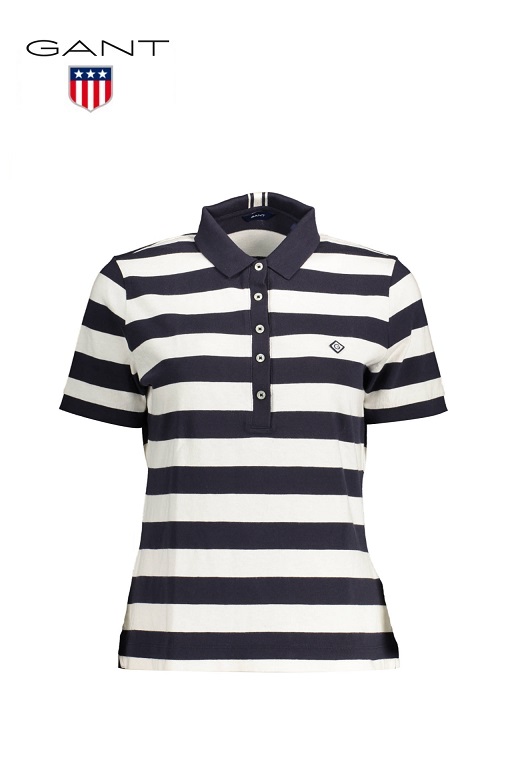 Gant női galléros póló - kék csíkos Gant női galléros póló - kék csíkos
