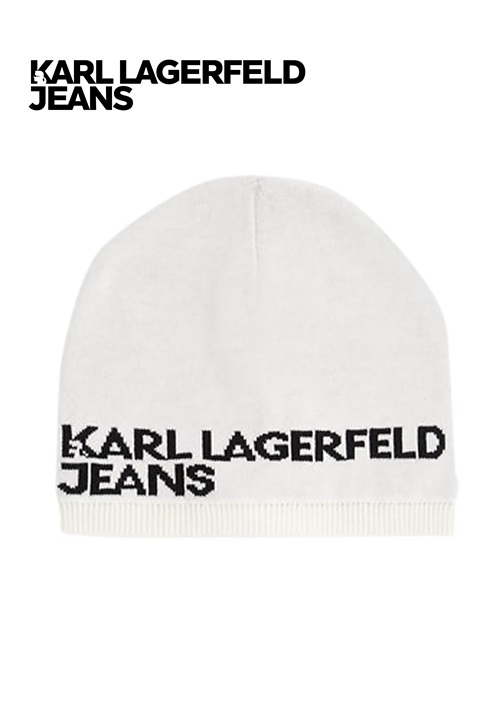 Karl Lagerfeld Jeans Női Kötött Sapka - Off-White, Törtfehér Karl Lagerfeld Jeans Női Kötött Sapka - Off-White, Törtfehér