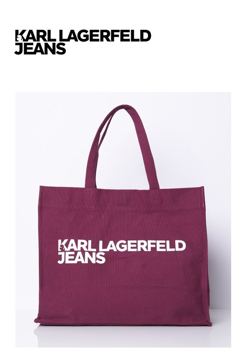 Karl Lagerfeld Jeans Női Pamut szövet táska- Bordó Karl Lagerfeld Jeans Női Pamut szövet táska- Bordó