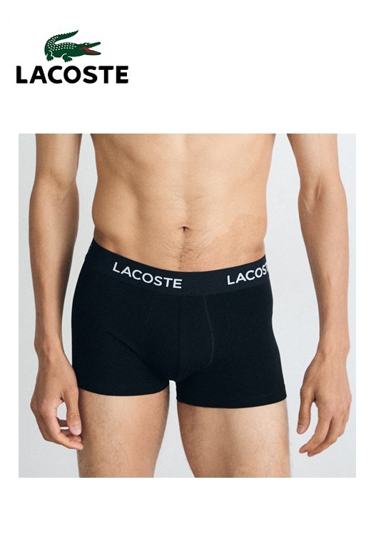 Lacoste férfi boxeralsó - fekete 5 db-os szett Lacoste férfi boxeralsó - fekete 5 db-os szett