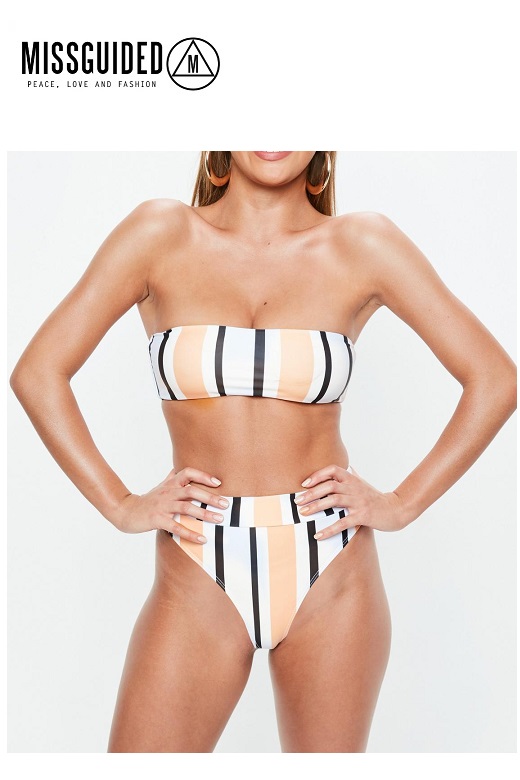Missguided női bikini tanga stripe thong breif Missguided női bikini tanga stripe thong breif