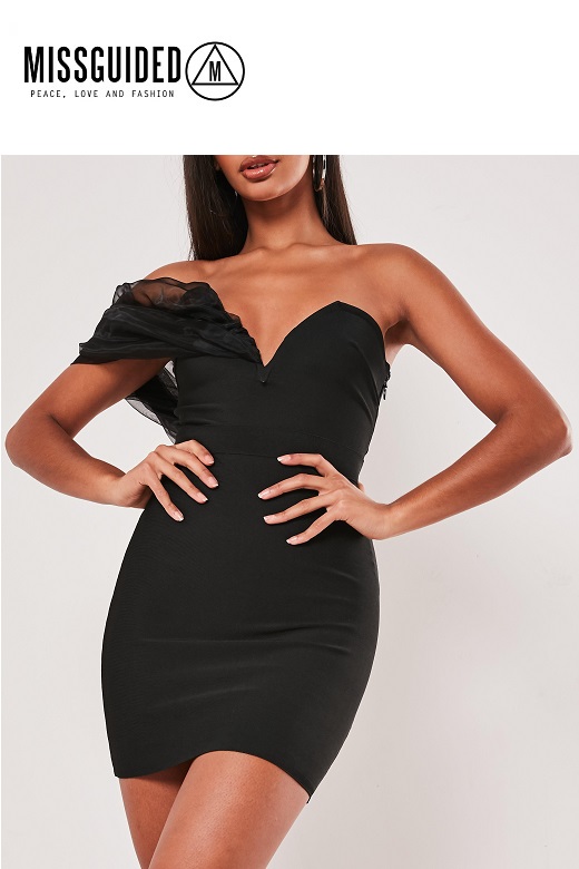 Missguided női mini ruha Bandage organza mini dress Missguided női mini ruha Bandage organza mini dress