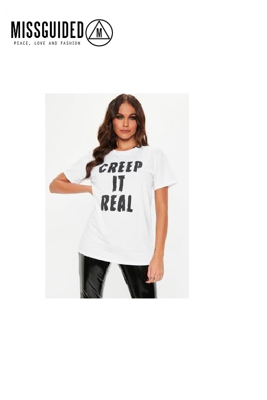 Missguided női póló Halloween Creap It real graphic Missguided női póló Halloween Creap It real graphic