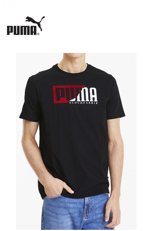 Puma férfi póló fekete Flock Graphic Tee Puma férfi póló fekete Flock Graphic Tee