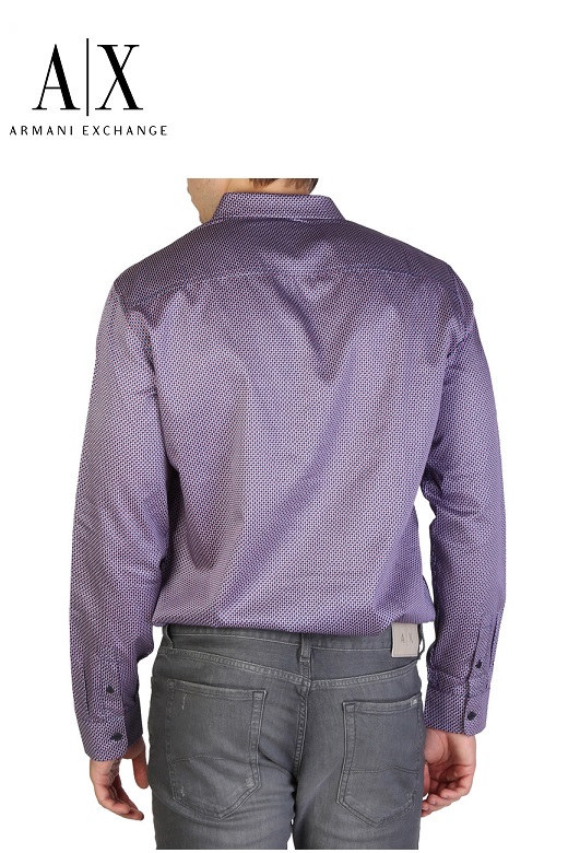Armani Exchange Férfi ing - Lila mintás