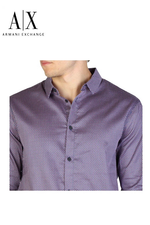 Armani Exchange Férfi ing - Lila mintás