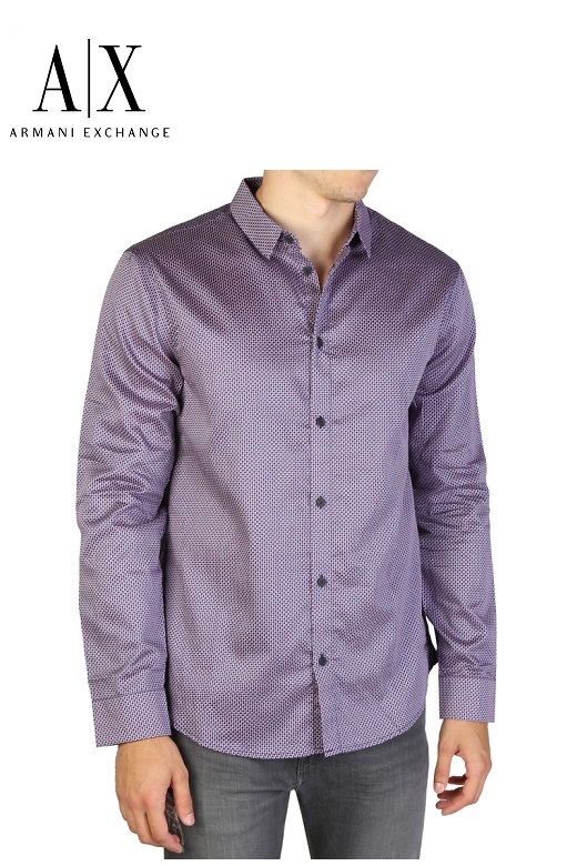 Armani Exchange Férfi ing - Lila mintás