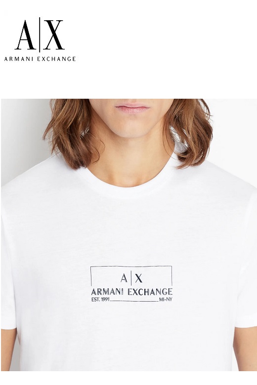 Armani Exchange férfi póló - fehér