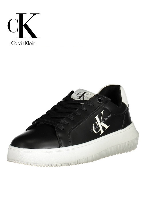 Calvin Klein női utcai cipő - fekete Bőr Chunky Cupsole