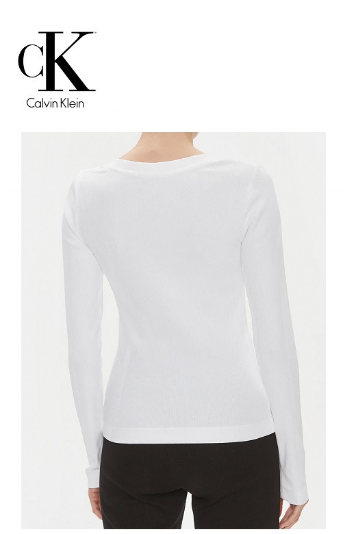 Calvin Klein Jeans női hosszú ujjú felső - fehér