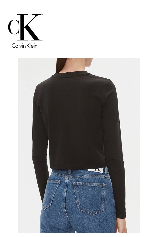 Calvin Klein női hosszú ujjú felső - fekete