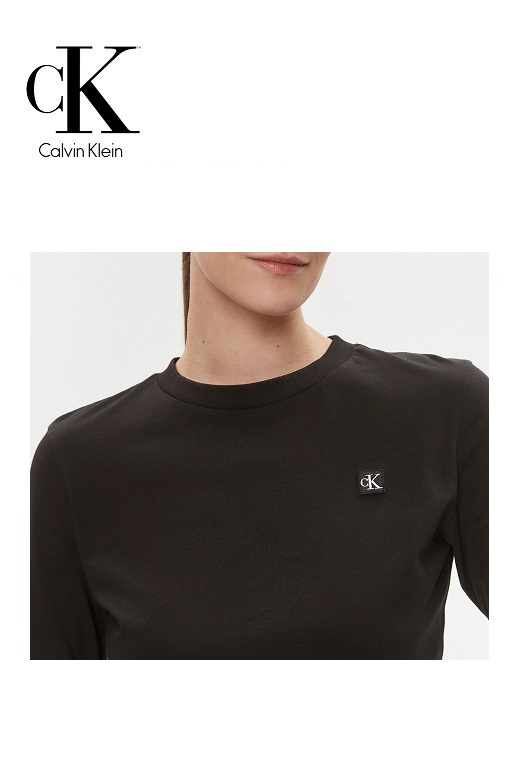 Calvin Klein női hosszú ujjú felső - fekete