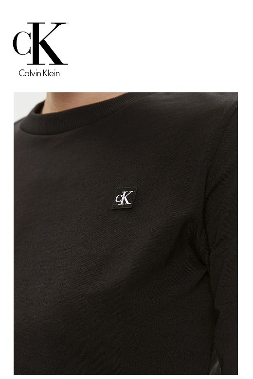 Calvin Klein női hosszú ujjú felső - fekete