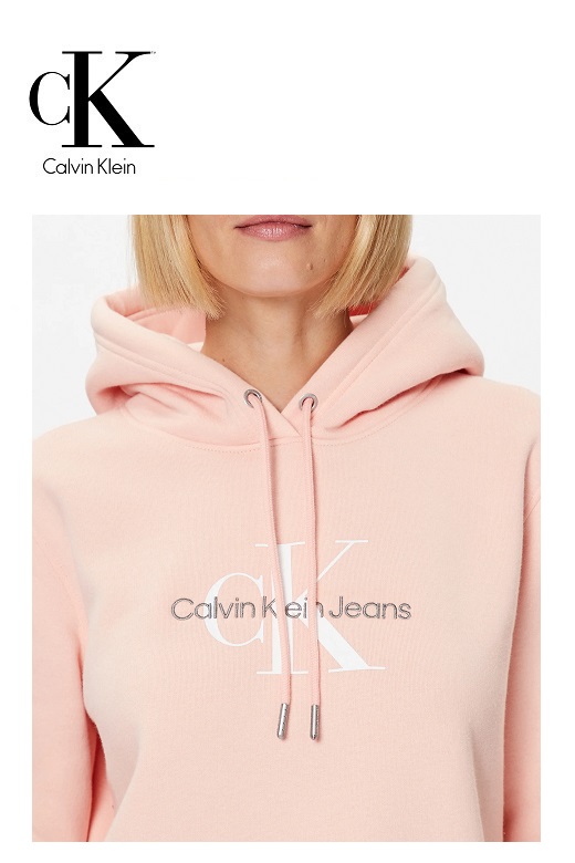 Calvin Klein női pulóver kapucnis - rózsaszín