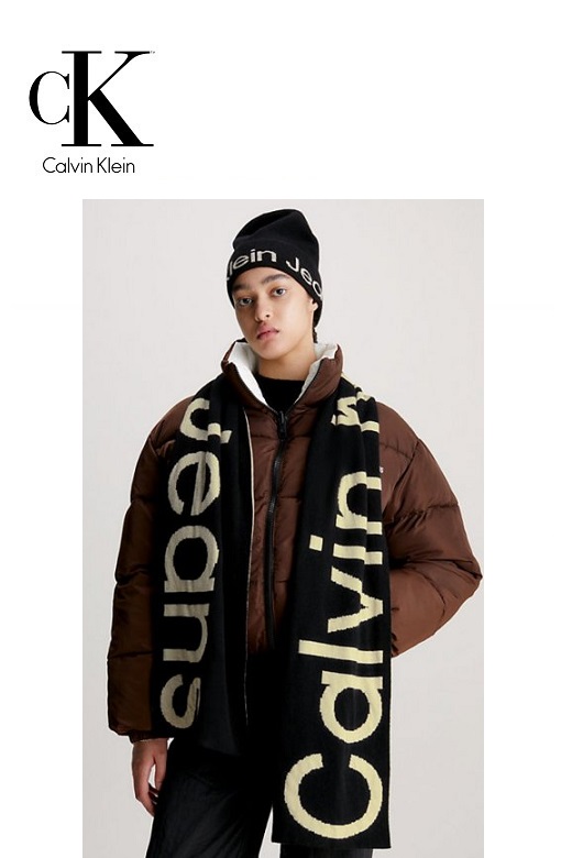 Calvin Klein női sapka és sál szett - fekete