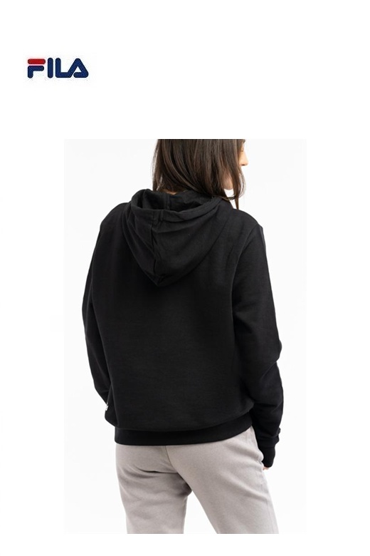 Fila női pulóver kapucnis - fekete 