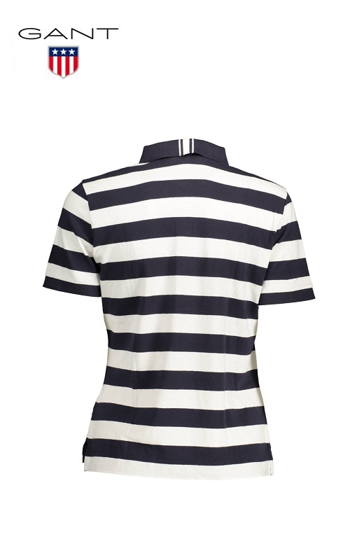 Gant női galléros póló - kék csíkos