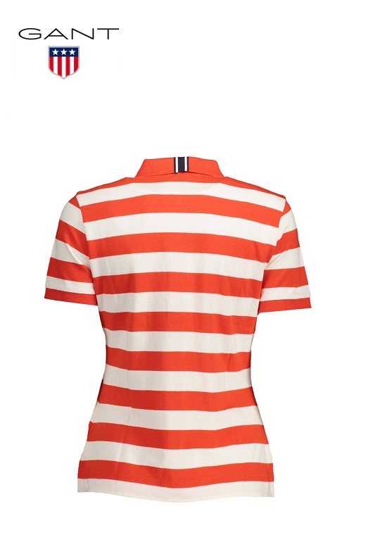 Gant női galléros póló - piros csíkos