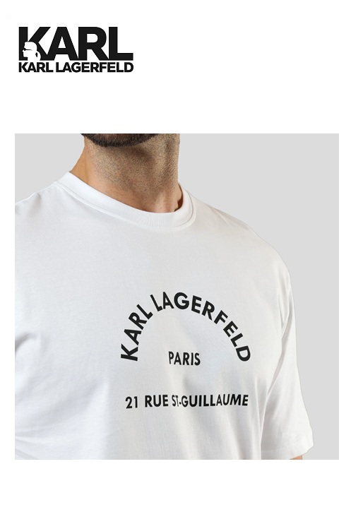 Karl Lagerfeld férfi Relax Fit póló - Fehér