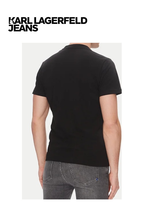 Karl Lagerfeld Jeans Férfi Regular Fit Póló - Fekete