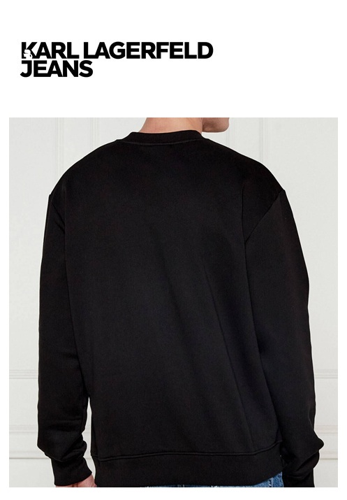 Karl Lagerfeld Jeans Férfi Regular Fit Pulóver - Fekete