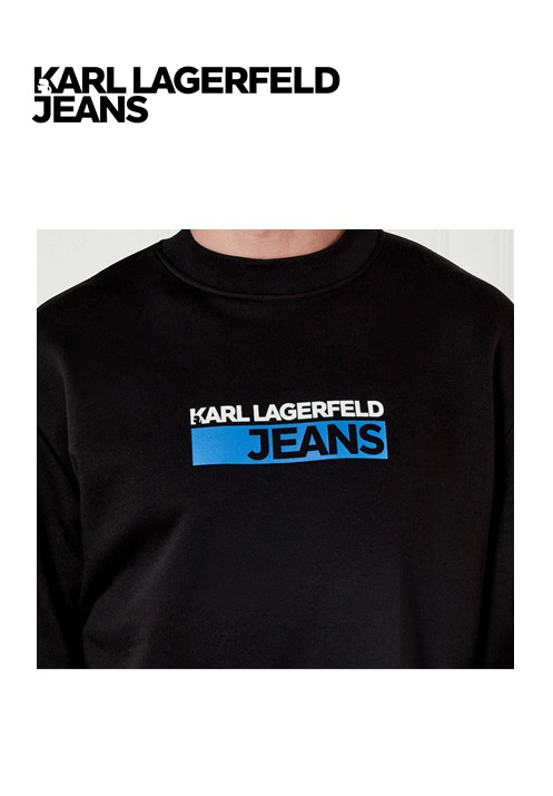 Karl Lagerfeld Jeans Férfi Regular Fit Pulóver - Fekete