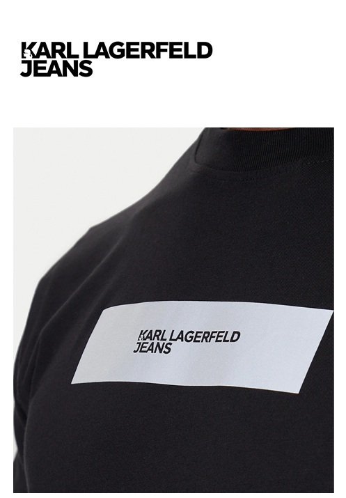 Karl Lagerfeld Jeans Férfi Slim Fit Póló - Fekete