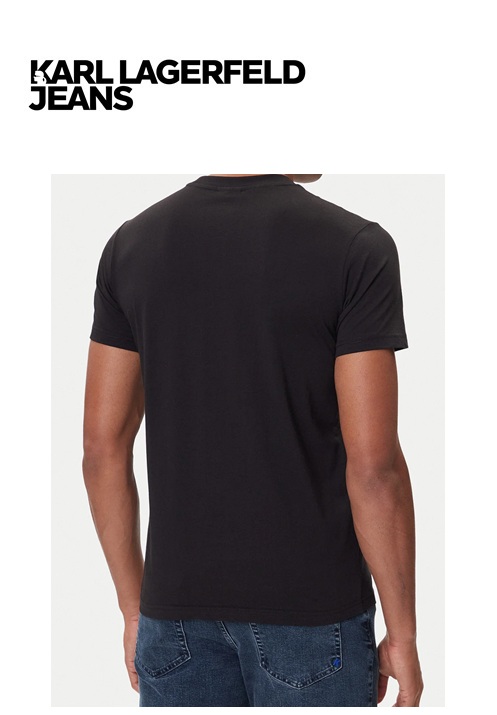 Karl Lagerfeld Jeans Férfi Slim Fit Póló - Fekete