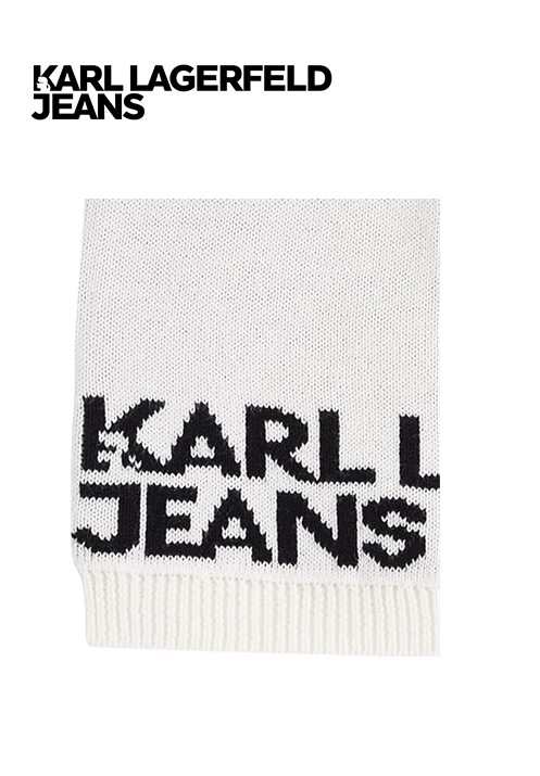 Karl Lagerfeld Jeans Női Kötött Sapka - Off-White, Törtfehér
