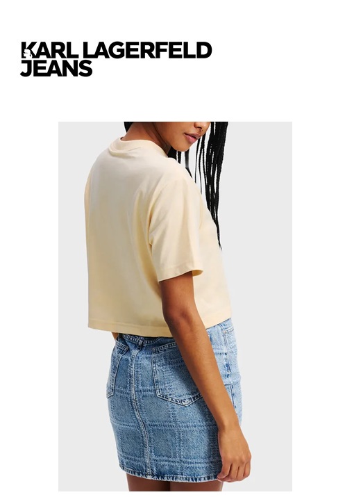Karl Lagerfeld Jeans Női Regular Fit Póló - Bézs