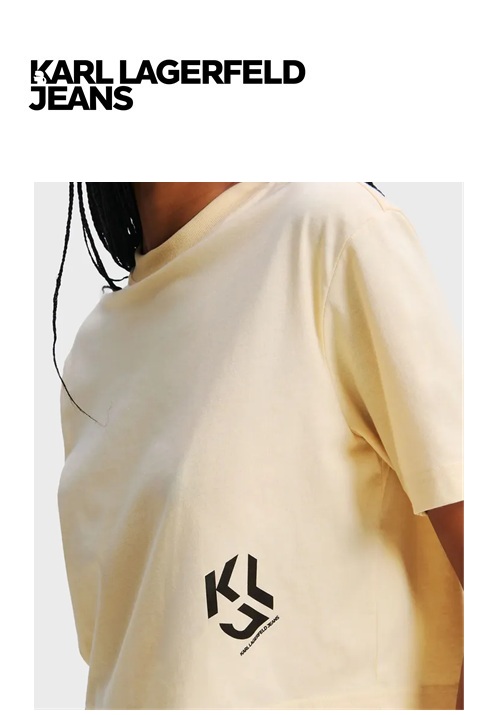 Karl Lagerfeld Jeans Női Regular Fit Póló - Bézs