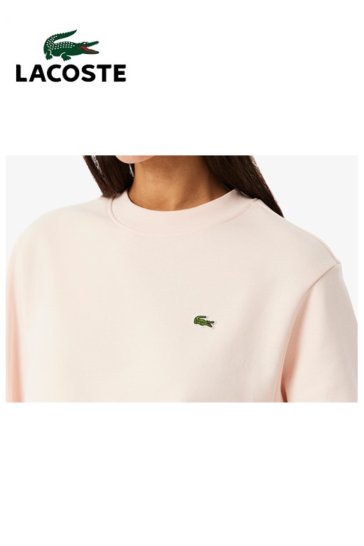 Lacoste női pulóver crew sweater - rózsaszín