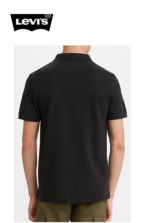 Levi's férfi galléros póló - fekete