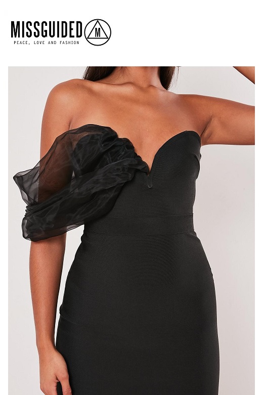 Missguided női mini ruha Bandage organza mini dress