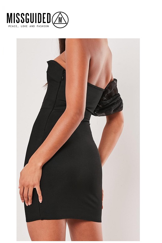 Missguided női mini ruha Bandage organza mini dress