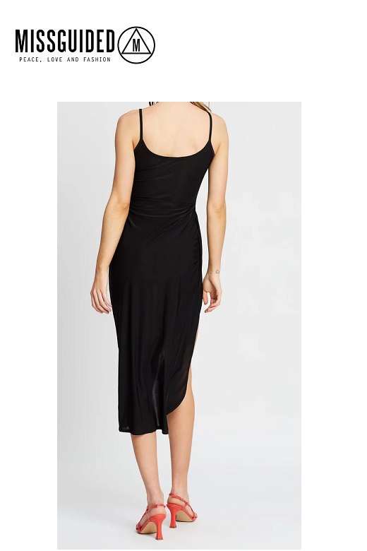 Missguided női koktélruha Slinky cami twist bodycon 
