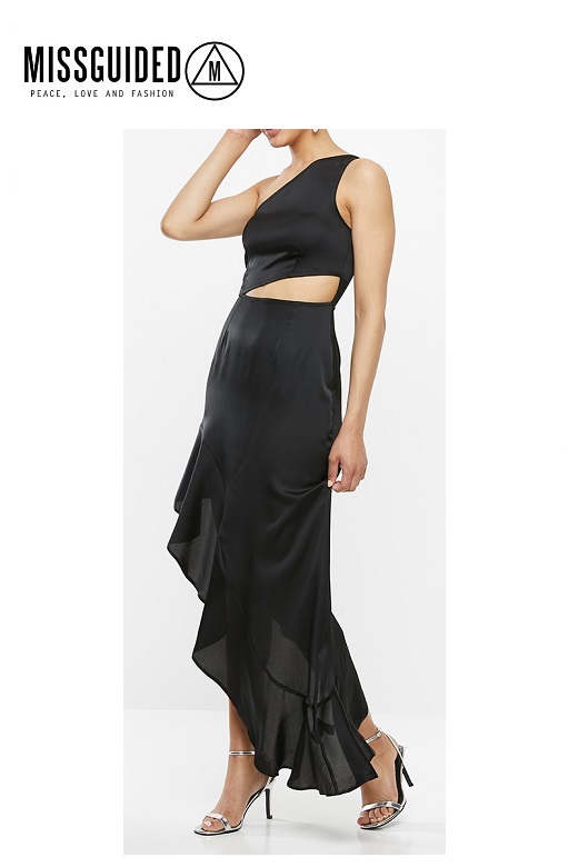 Missguided női ruha One shoulder cut out maxi dress 