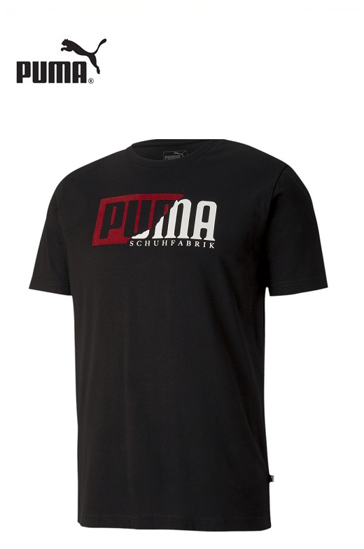 Puma férfi póló fekete Flock Graphic Tee