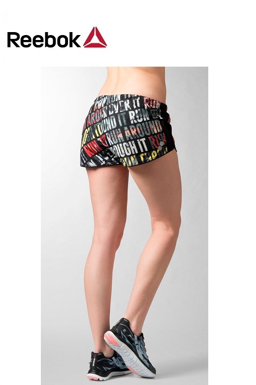 Reebok női futónadrág, rövidnadrág, sort