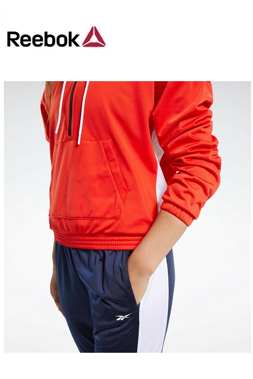 Reebok női melegítő együttes - piros, kapucnis