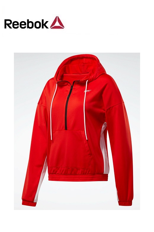 Reebok női melegítő együttes - piros, kapucnis