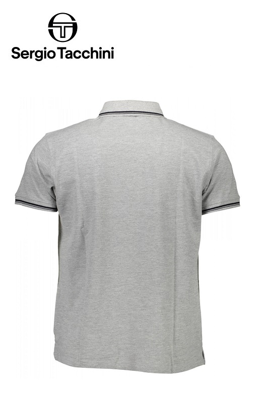 Sergio Tacchini férfi galléros póló világosszürke