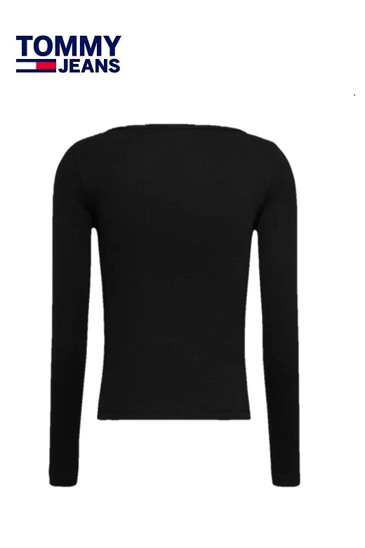 Tommy Jeans női hosszú ujjú felső - fekete 